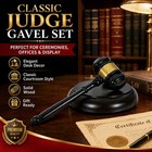 Professional Wooden Auction Gavel With Base Block Judge Court Ceremony Hammer
