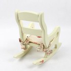 Muffy Vanderbear Wooden Rocking Chair With Embroidered Cushion