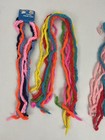 Vintage 70 s Hair Ties Acrylic Yarn Hair Ties Pony Tail Bows Lot Of 12