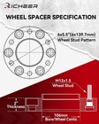 6x5 5 Wheel Spacer For 1995-2024 Tacoma  1989-2024 4runner  2   6x139 7mm Hubce
