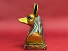 Authentic Ancient Egyptian Antiquities Anubis Head Golden Statue Egyptian Bc