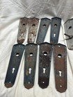 8 Vintage Antique Art Deco Backplates plus Backplate With Thumb Latch