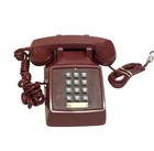 Vintage Bell System Western Electric Push Button Telephone Red 2502b