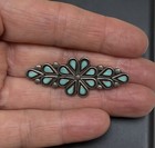 Vintage Zuni Sterling Silver Turquoise Hair Clip Barrette