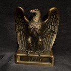 American Eagle 1776 Bronze Brass Finish Cast One Bookend Doorstop Vtg Patriotic