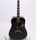 Black Electric Acoustic Guitar  With Eq  Bone Nut saddles Dove Pickguard