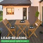 3-piece Acacia Wood Folding Patio Bistro Table And Chairs Set  Natural Oiled