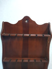 Vintage Wooden Souvenir Spoon Collector Wall Display holder Rack For 12 Spoons