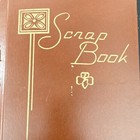 Vintage Brown Hard Cover String Tie Scrapbook W  Greeting Cards   Photos