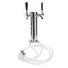 Stainless Steel Dual Tap Beer Kegerator Tower Dispenser Kit For Bar   Pub