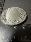 Vintage Oval Western Floral Belt Buckle With Southern Cross Stars