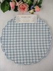 Nwt Shabby Chic R  Ashwell 4 Placemats Blue Plaid 16  Round Quilted Reversible