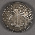 1862 Bolivia Silver 8 Soles