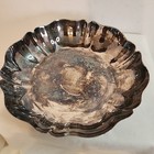 Vtg Oneida Silversmiths Silver Plated  Serving Candy Dish Bowl 7 In Footed 