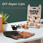 Diy Paper Cat Origami Kit - 50 Sheets Diy Origami Paper To Fold 3d Cute Cats Fig