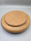 Vintage Oak Wood Lidded Bowl Trinket Box 8  Hand Turned Signed F Bendl 1995