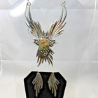 Navajo Boulder Turquoise And Sterling Silver Necklace And Earring Set