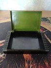 Vintage Bakelite Art Deco Cigarette Box Olive Green
