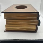 Wooden Book Tissue Box Napkin Holder Dispenser Cover Case Home Decor