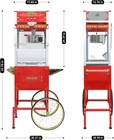 8 12 20oz Commercial Popcorn Machine Movie Theater Popper Maker With Cart Wheels