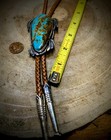 Rare Ceremonial Kingman Turquoise Bolo Tie
