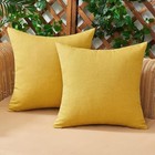 Set Of 2 Outdoor Waterproof Throw Pillow Covers 20  X 20   pack Of 2  Yellow
