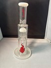 Medicali Glass Hookah Water Pipe Set W  Bowl   Accessory Tube  Clear red Label