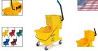 26-quart Commercial Mop Bucket With Side-press Wringer - Yellow Durable Design