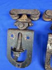 4 C 1925 Myers Barn Door Rollers   Wheels Turn Properly  Original Door Hangers