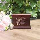 6 Inch Small Wooden Urn For Human Ashes - Keepsake Design  Tree  Tree