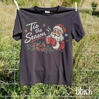 Vintage Christmas Shirt  Tis The Season Santa Cocoa Graphic Tee  Cozy Retro Holi