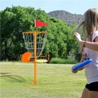 Portable Disc Golf Basket Flying Disc Golf Practice Basket Indoor outdoor Orange