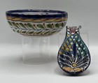 Talavera Floral Mexican Pottery Bowl   Spoon Rest Vibrant Hand-painted