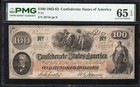 T-41 1862  100 Confederate Currency  hoer  Pmg 65 Epq Civil War Note 20744
