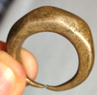 Ancient Roman Celtic Bronze Ring Twist Circa 100 Ad - 300 Ad