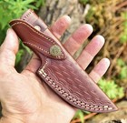 Custom Handmade 4 25    Fixed Blade Cow Leather Sheath   Holster   Vertical Knife