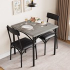 3 Piece Dining Table Set  Kitchen Table And Chairs For 2 Upholstered Chairs