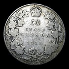 1913 Canada 50 Cent Half Dollar Silver ---- Nice Foreign Coin ----  kk058