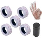 10 Rolls White Price Tag Labels   Refill For Mx 5500 Thermal Sticker Gun Labels
