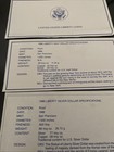 1986 Statue Of Liberty Commemorative Unc 2 Coin Set -  1 Silver And  Half Dollar