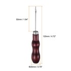 Handwork Sewing Awl Double Gourd Hook Head Punch Hole Tool  Rosewood Color