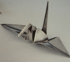 Japanese Taisho Imperial Pure Silver Crane Presentation Okimono