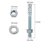 3 8 x5  Wedge Anchors For Concrete  Zinc-plated  10 Pcs