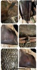 Very Rare 1800s Leather Game Bag   Fishing Creel Very Old Messenger Bag With Net