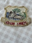 Vtg Pebble Beach California Embroidered Patch Gold Thread Golf Travel 1970   s