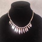 Vintage Taxco Mexico 925 Sterling Silver 15  Choker Necklace  74 Grams  