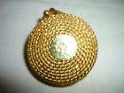 Vintage Estee Lauder Gold Tone Metal Rope Design Solid Perfume Compact