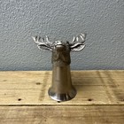 Jagermeister Bar Shot Glass - Deer Stag Buck Elk Head - Pewter   Stainless Metal