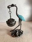 Unique Crane Lotus Incense Burner Sculpture 