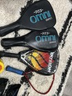 Ektelon Racquetball Lot Racquets  4  Balls Eye-guards Gloves Bag